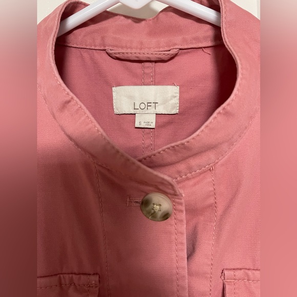 LOFT Tie Waist Utility Jacket 100% Cotton - Picture 4 of 6